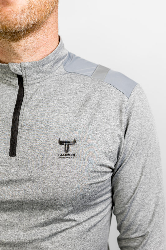 Taurus Grey 1/4 Zip with Grey Shoulders