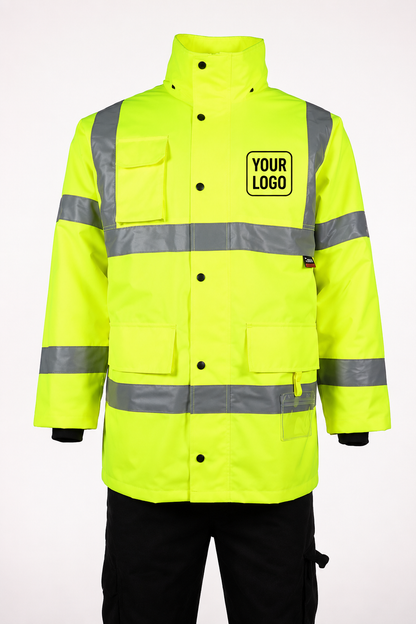 High visibility parka traffic jacket.