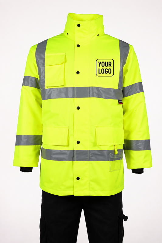 High visibility parka traffic jacket.