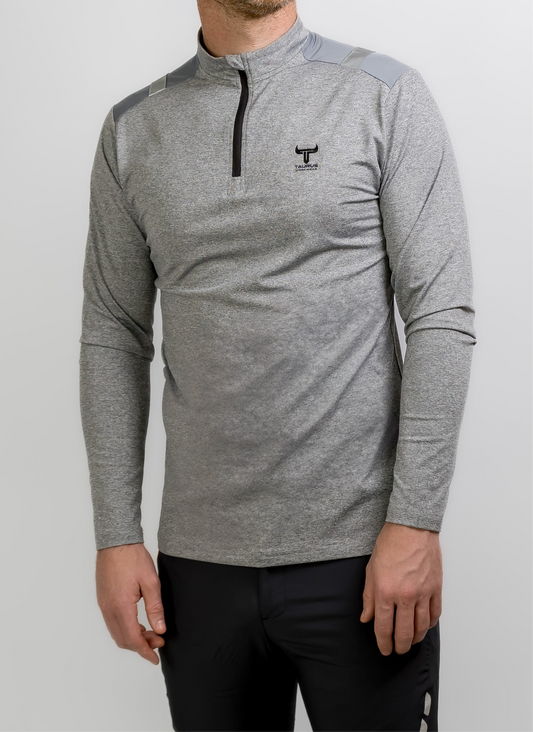 Taurus Grey 1/4 Zip with Grey Shoulders